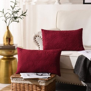 Marcielo 2 Pack Throw Pillow Cover Embroidery Euro Sham Covers - 1 of 4