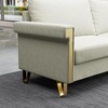 NicBex Couches for Living Room 76" Sofa Velvet Upholstered 2-Seat Couch Soft Sponges Modern Designs Sofa with Gold Trim and Cozy Cushions - 3 of 4