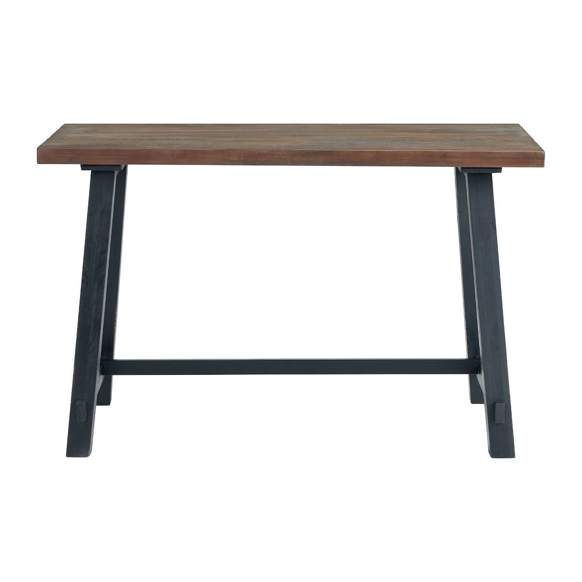 48" Adam Solid Wood Desk Rustic Natural - Alaterre Furniture: Stained Finish, No Storage, Home Office