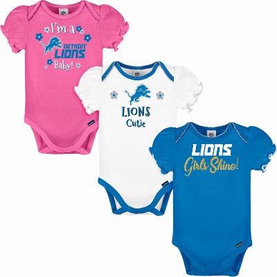 NFL Detroit Lions Baby Boys Long Sleeve Bodysuit Set, 2-Pack 