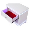 Opium Modern Style 2-Drawer Nightstand with Mirror-Embellished Front and LED Enhancement in White same as G150108868 (NJ inventory) - 4 of 4