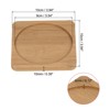 Unique Bargains Indoors Bamboo Square Round Plant Pot Saucer Flower Drip Tray 10cm Wood Color 6 Pcs - 2 of 4