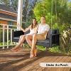 VINGLI Heavy Duty 800 LBS Wicker Hanging Porch Swing with Cushions & Chains, 5FT Outdoor Rattan Swing Bench for Garden, Yard, Lawn (Black) - 3 of 4