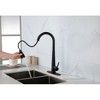 Modern Stainless Steel Single Handle High Arc Kitchen Faucet with Pull-Out Sprayer and Deck Plate - 3 of 3