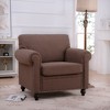 37.4" Moymacrae Rolled Arm 1-Seater Sofa with Nailhead Trim and Removable Cushion - 2 of 4
