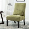 NicBex Chenille Accent Chair,Upholstered Living Room Chairs with High Backrest and Pillow,Cozy Armless Chair,Accent Chairs for Living Room - 2 of 4