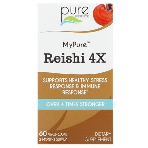 Pure Essence MyPure, Reishi 4X, 60 Vegi-Caps - 1 of 4