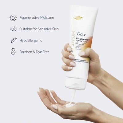 Dove Beauty Niacinamide and Even Tone Body Lotion - 8 fl oz: For Normal, Mature Skin, Tube, With Retinol