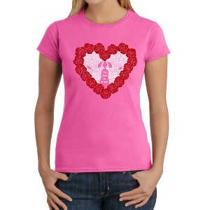 LA Pop Art Women's Word Art T-Shirt - Til Death Do Us Part - 1 of 4