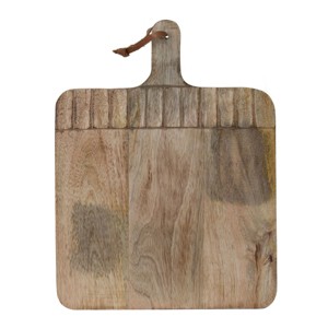 Wide Rectangle Hand Carved Wood Serving Cutting Board - Foreside Home & Garden - 1 of 4