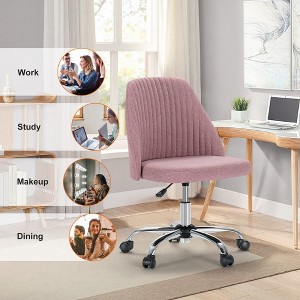 ALEXOUN Modern Cute Rolling Swivel Task and Office Chair with Wheels,Comfortable Back Seat Armless for Home,Bedrooms,Office,Study,Make-up - 1 of 4