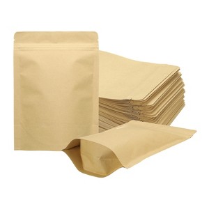 Unique Bargains Sealable Resealable Packaging Zipper Bags Foil Food Storage Pouches 100 Pcs - 1 of 4