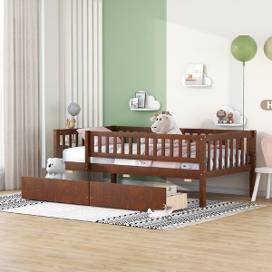 Twin Size Wooden Daybed with Two Drawers - 1 of 4