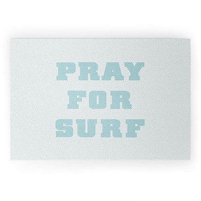 socoart Pray For Surf I 36" x 24" Welcome Mat - Society6