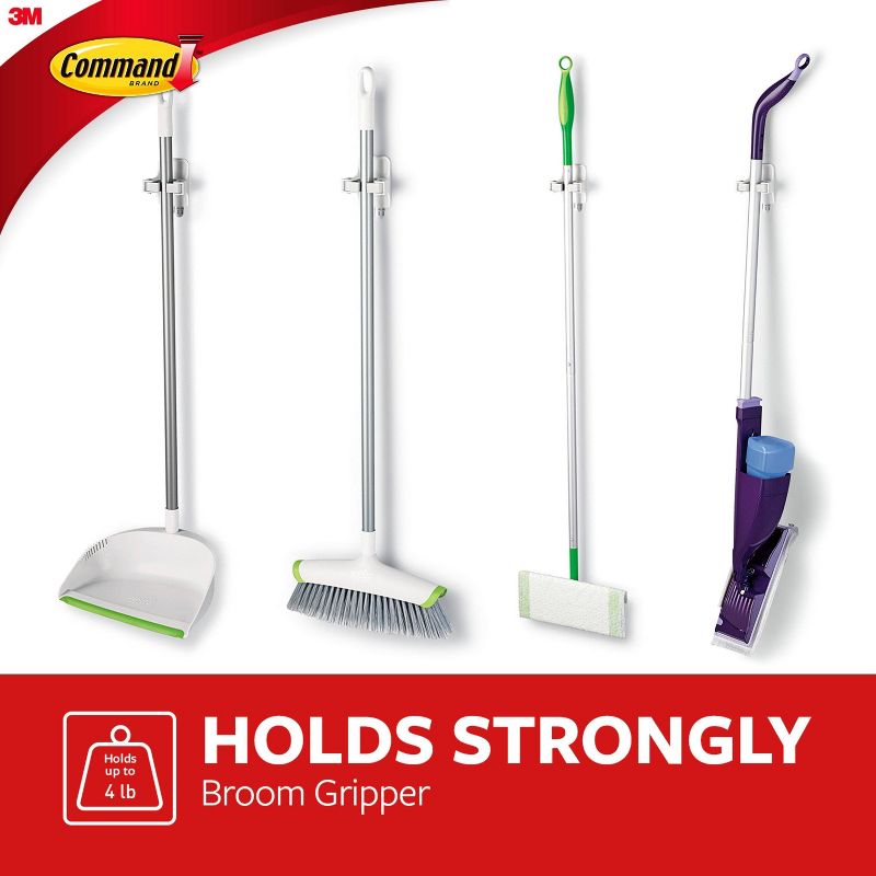 Command Broom &#38; Mop Gripper 2 Grippers - 4 Strips/Pack, 5 of 18