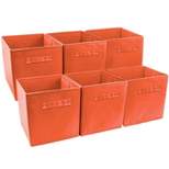 Sorbus 11 Inch Cube Storage Organizer Bins - 6 Pack