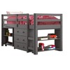 Donco Kids Study & Sleep Twin Dark Grey Low Loft Bed - 3 of 4