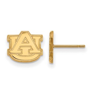 Black Bow Jewelry 14k Yellow Gold Auburn Tigers NCAA Post Earrings - 1 of 3