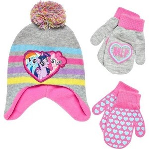 My Little Pony Girls Winter Hat and 2 Pair Gloves Set, Toddlers Ages 2-4 - 1 of 4