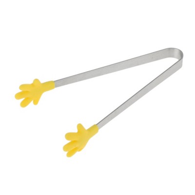 Unique Bargains Pcs Food Tongs Hand-Shaped Ice & Food Tongs Dishwasher Safe Stainless Steel Silicone 5 Inch 1 Pcs