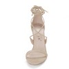 Allegra K Women's Solid Open Toe Lace Up Stiletto Sandals - 3 of 4