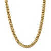 Black Bow Jewelry Men's 9.3mm 14k Yellow Gold Hollow Miami Cuban (Curb) Chain Necklace - 2 of 4