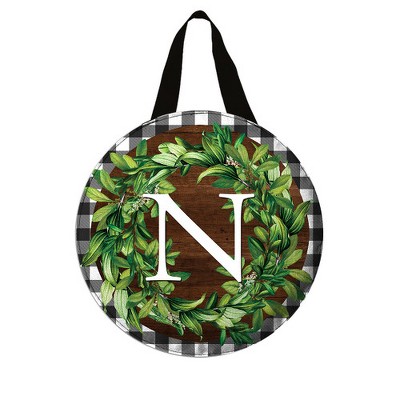 Briarwood Lane Wreath Monogram Letter N Door Hanger