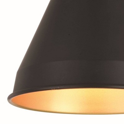 Alexis Adjustable Swing Arm Wall Lamp in Oil Rubbed Bronze and Satin Gold