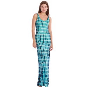 Riviera Sun Womens Tie Dye Maxi Dress - Braided Strap Knit Sundress for Women - 1 of 3