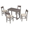 5-Piece Dining Table Set with Wood 48" Rectangular Dining Table and 4 Dining Chairs-Tanpinhause - 2 of 4
