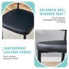 PAGED Dining Chairs Set of 4, Modern Kitchen Chair with Metal Legs and Extended Seat, PU Leather Living Room Chair for Dining Room - 3 of 4