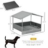 UbMelt Dog Bed Outdoor Pet Bed for Small Dogs Rattan Dog House with Canopy and Water-resistant Cushion, Modern Pet Furniture for Puppies - 3 of 4