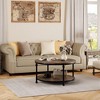 Whizmax Round Coffee Table for Living Room Rustic Center Table with Storage Shelf - 4 of 4