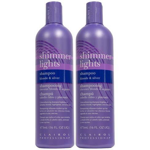 Clairol Shimmer Lights Shampoo - Blonde & Silver - 2pk/16 Fl Oz Each :
