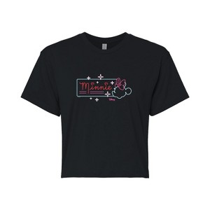 Women's - Disney - Minnie Mouse Cropped Graphic T-Shirt - 1 of 4