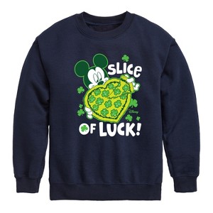 Boys' - Disney - Slice Of Luck Graphic Long Sleeve Fleece Sweatshirt - 1 of 4