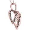 Pompeii3 Black Diamond Mom Heart Pendant Necklace in White, Yellow, or Rose Gold - 2 of 3