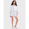 EXLURA Women's Summer 2 Piece Sets Long Sleeve Button Down Shirts Matching Short Sets Oversized Spring Vacation Outfits - 4 of 4