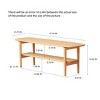 Christopher Knight Home Eartha Oak Rectangular Solid Wood Coffee Table with Shelf - 3 of 4