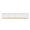 78'' Luxury Fluted TV Stand for TVs Up to 85",Faux Marble Top Media Console with 4 Drawers - The Pop Home - 4 of 4