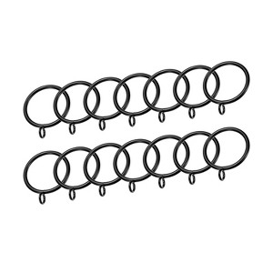 Unique Bargains Metal Electroplating Curtain Rod Accessory Curtain Rings 14 Pcs - 1 of 4