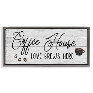 Stupell Industries Coffee House Love Brews Here, 25" x 11" - 1 of 4
