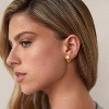 14K Gold Plated Huggie Hoops | 925 Sterling Silver Posts, Dome Design for Women - 2 of 4