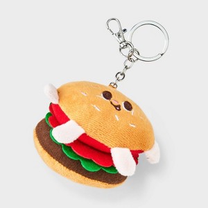 Girls' Burger Bag Charm - art class™: Food Pattern Keychain, Hamburger Design, Lobster Claw Clasp, Ages 3+ - 1 of 2