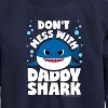 Boys' - Baby Shark - Don't Mess With Dadday Shark Graphic Long Sleeve Fleece Sweatshirt - 2 of 4