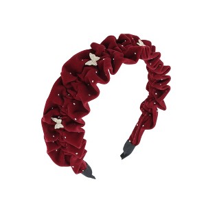 Unique Bargains Women's Butterfly Rhinestone Hairband 1 Pc - 1 of 4