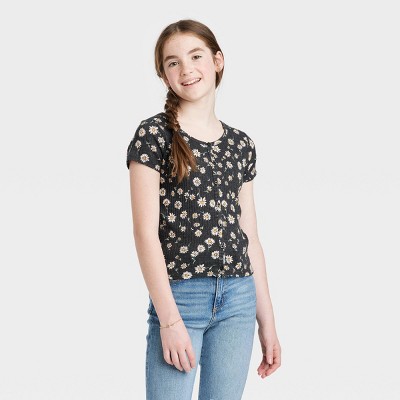 Girls' Button-Front T-Shirt - art class™