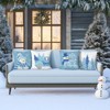 Blue Snowman Christmas Throw Pillow Covers 18x18 Inch Winter Xmas Trees Truck Snowflakes - 4 of 4
