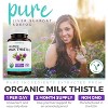 USDA Organic Milk Thistle Capsule, 80% Silymarin Supplement for Liver Support, 9,000mg Milk Thistle Extract for Liver Detox, Pure Co, 60 or 120ct - 3 of 4