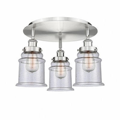 Canton - 3 Light Flush Mount In Industrial Style-10.75 Inches Tall and 17.75 Inches Wide